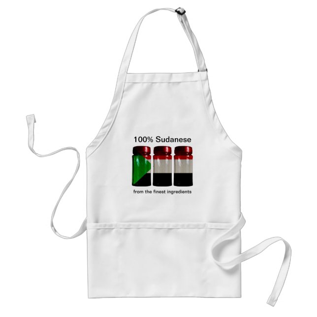 Sudan Flagga Spice Burk Apron Förkläde (Framsidan)