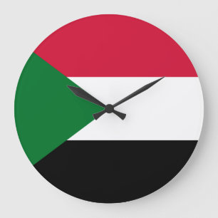 Sudan Flagga Stor Klocka