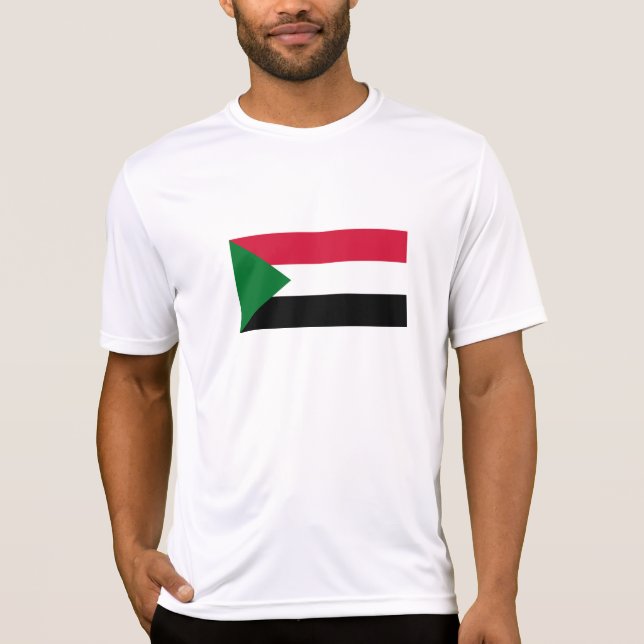 Sudan flagga t shirt (Framsida)