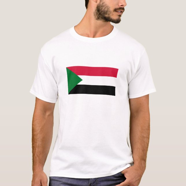 Sudan flagga t shirt (Framsida)