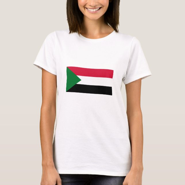 Sudan flagga t shirt (Framsida)