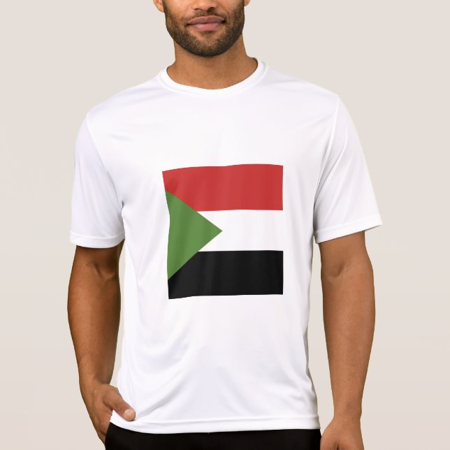 Sudan flagga t shirt (Framsida)