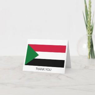 Sudan flagga tack kort