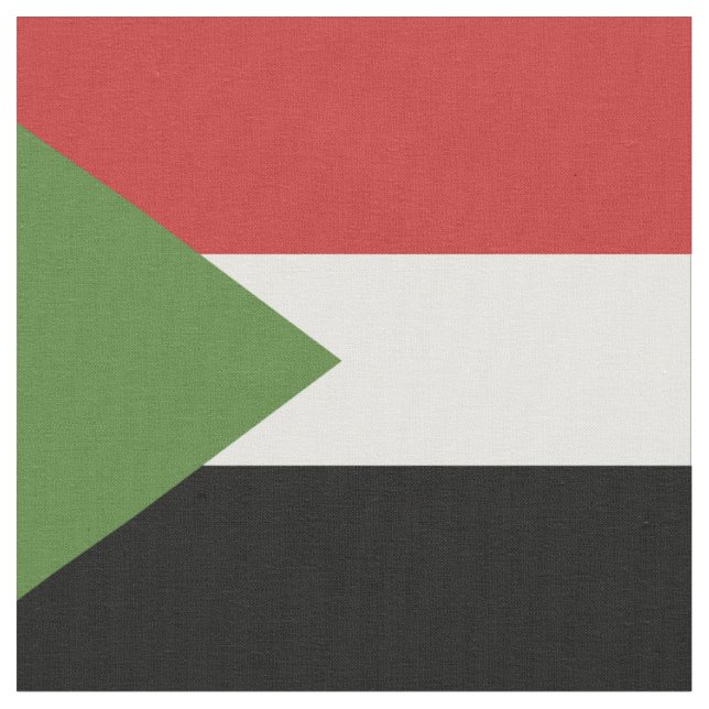Sudan flagga tyg (Närbild)