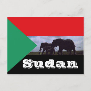 Sudan flagga vykort