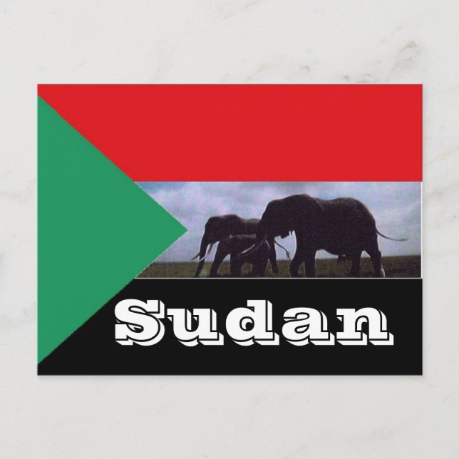 Sudan flagga vykort (Framsida)