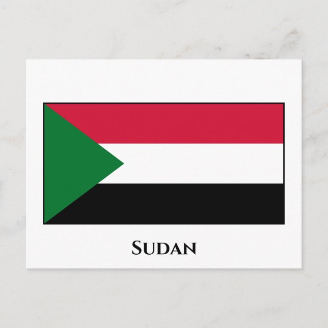 Sudan Flagga Vykort (Framsida)