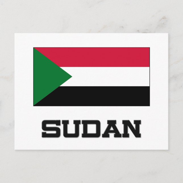 Sudan Flagga Vykort (Framsida)