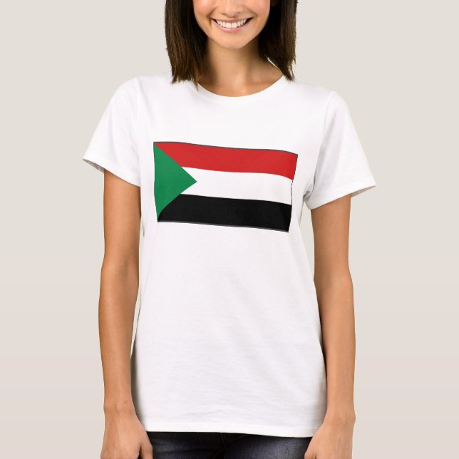 Sudan Flagga x Karta T-Shirt (Framsida)