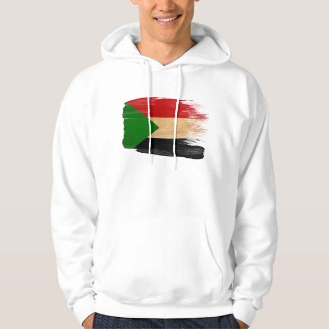 Sudan flaggaHoodie Sweatshirt (Framsida)