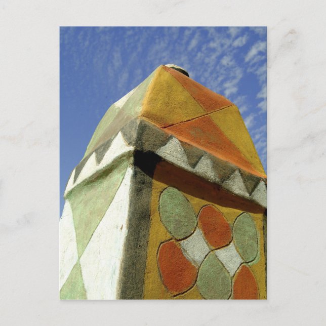 Sudan, Nordsjön (Nubia), dekorerat tak Vykort (Framsida)