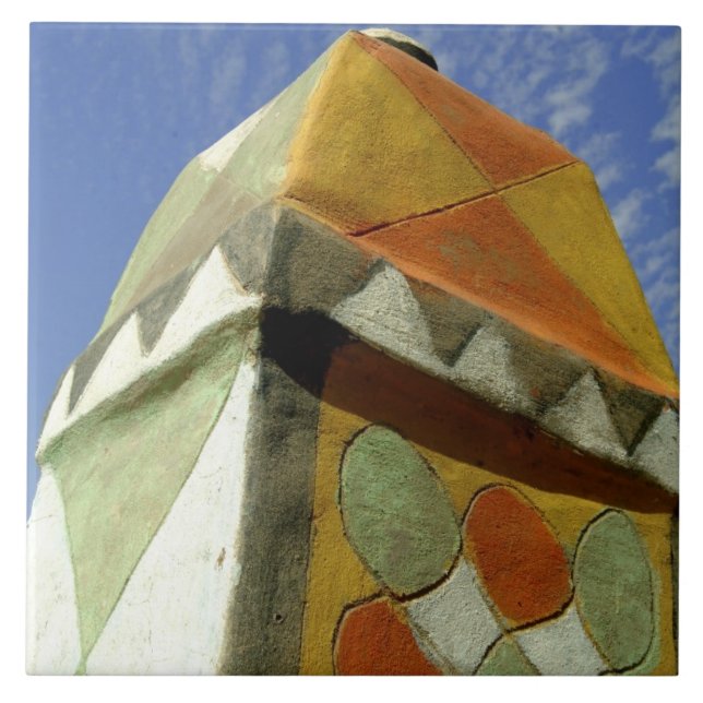 Sudan, norra (Nubia), Decorated tak Kakelplatta (Framsidan)