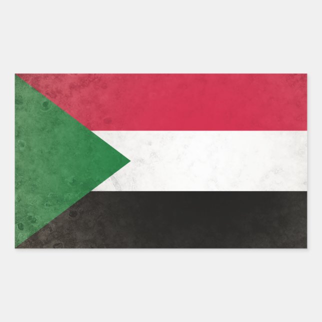 Sudan Rektangulärt Klistermärke (Framsida)