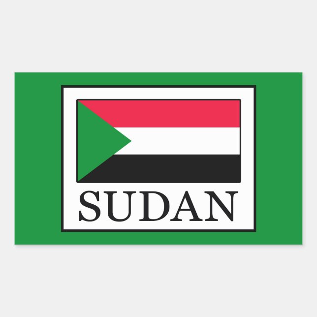 Sudan Rektangulärt Klistermärke (Framsida)