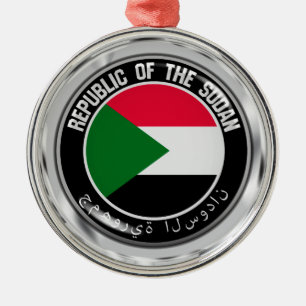 Sudan Round Emblem Julgransprydnad Metall