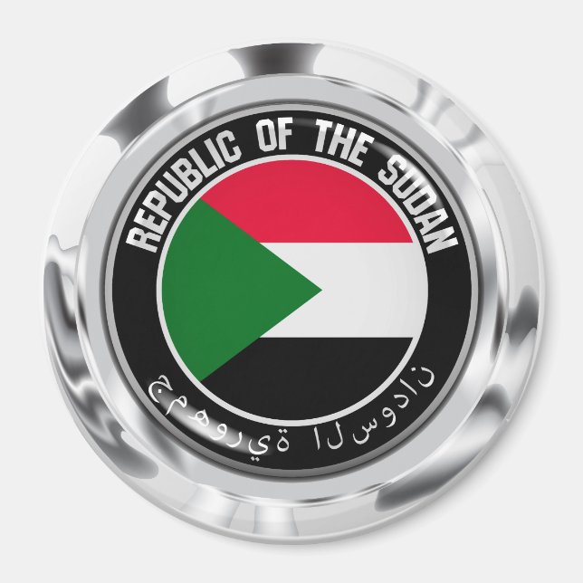 Sudan Round Emblem Magnet (Framsidan)