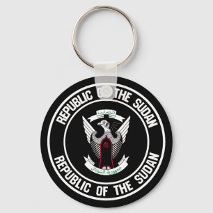 Sudan Round Emblem Nyckelring