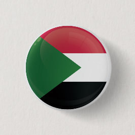 Sudan Round Icon Flagga Knapp