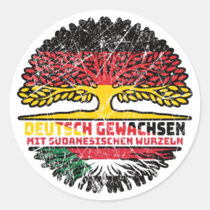 Sudan Sudanesisch Deutsch Deutschland Baum Wurzel Runt Klistermärke