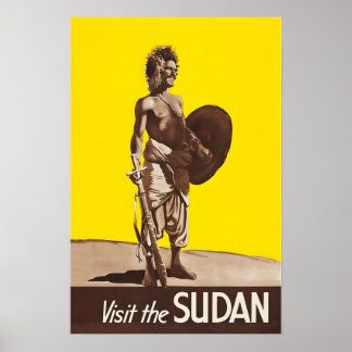 Sudan Tryck Sudanesisk Konst Resa Poster