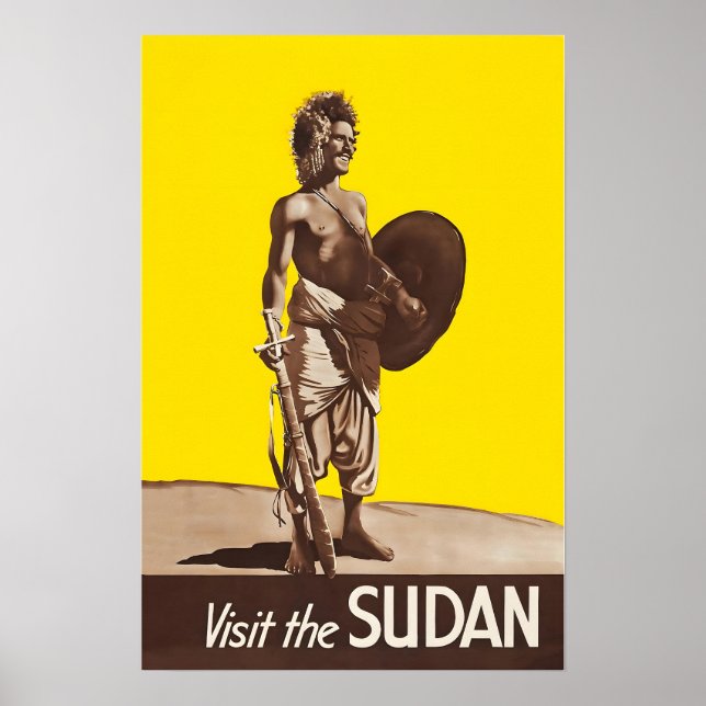 Sudan Tryck Sudanesisk Konst Resa Poster  (Framsidan)