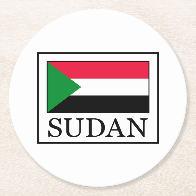 Sudan Underlägg Papper Rund (Framsidan)