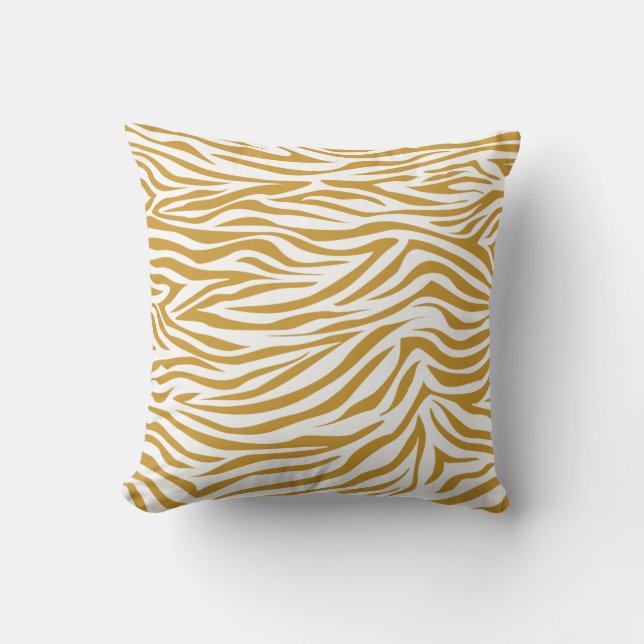 Sudanbrun Safari Zebra Kudde (Framsida)