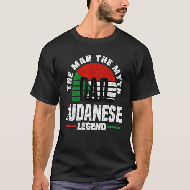 Sudanese Sudan Sudanese Flag Fathers Day T Shirt (Framsida)