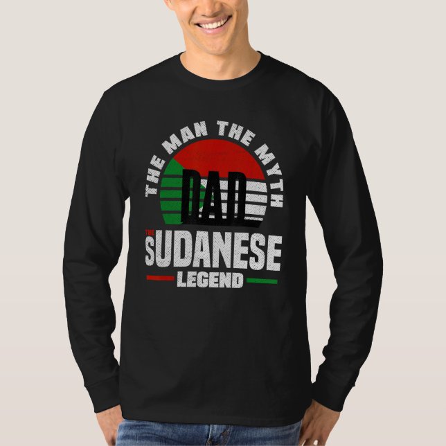 Sudanese Sudan Sudanese Flag Fathers Day T Shirt (Framsida)