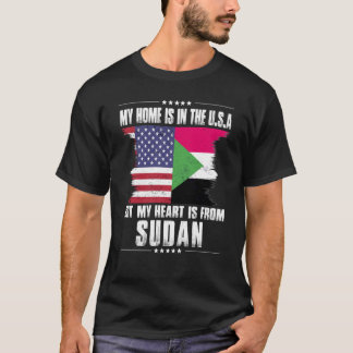 Sudanesisk amerikansk patriot Grown Proud Home Hea T Shirt