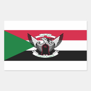 Sudanesiska Flagga & Emblem, Flagga i Sudan Rektangulärt Klistermärke