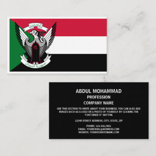 Sudanesiska Flagga & Emblem, Flagga i Sudan Visitkort