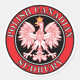 Sudbury polska Canadian Eagle Runt Klistermärke