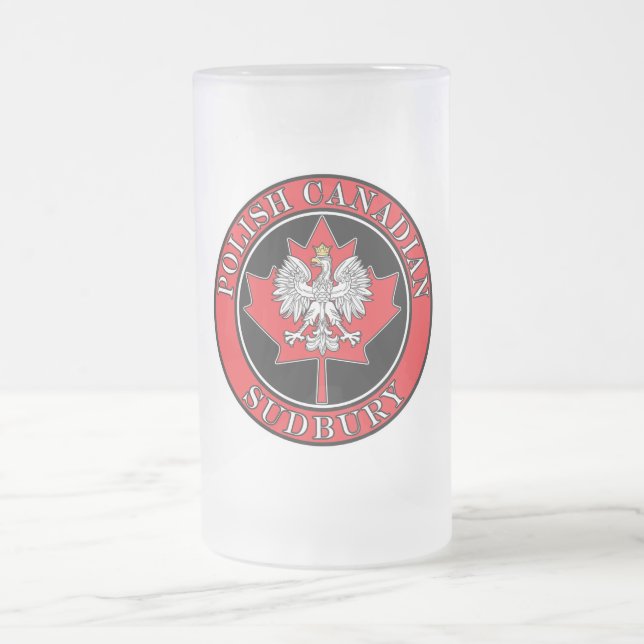 Sudbury Round Poland Canadian Löv Frostat Ölglas (Center)
