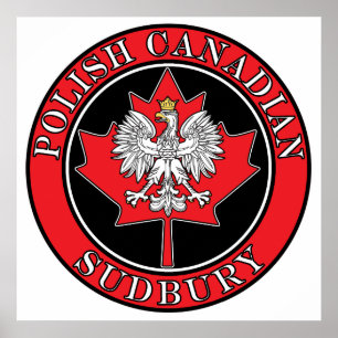 Sudbury Round Poland Canadian Löv Poster