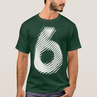 suddig 6 i vitt t shirt