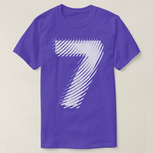 suddig 7 i vitt t shirt (Design framsida)
