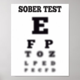 Suddigt Nyktra Test Ögonkort Poster