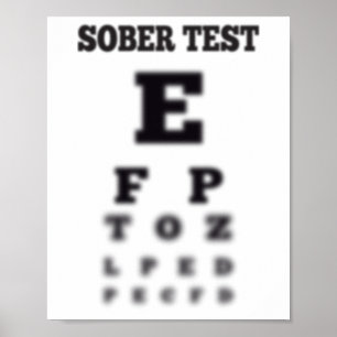 Suddigt Nyktra Test Ögonkort Poster