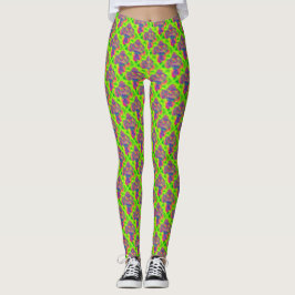 Suddigt ros tryck leggings