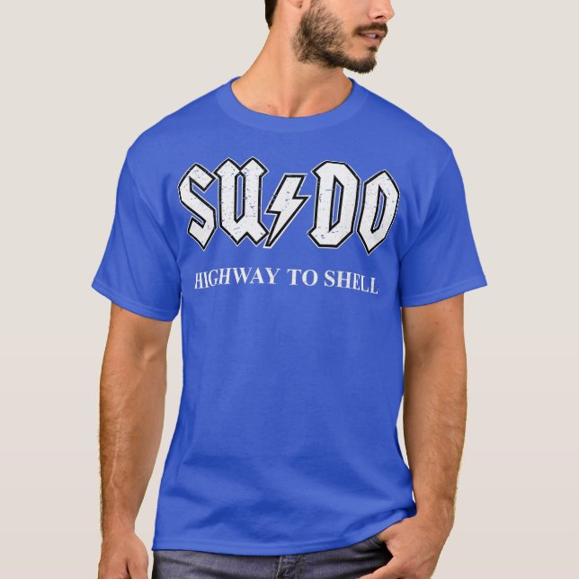 Sudo Highway to Snäcka Programmer Linu T Shirt (Framsida)
