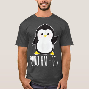 sudo rm rf Funny Linu sysadmin, kommando T Shirt