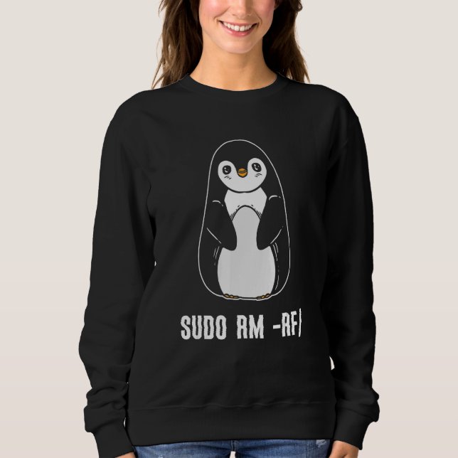 sudo rm rf Linux Dator Programmerare T Shirt (Framsida)