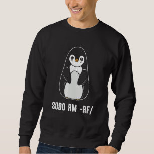 sudo rm rf Linux Datorprogrammerare Lång Ärmad Tröja