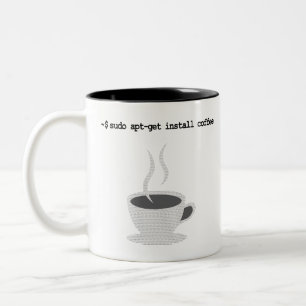 sudoen benägen-får installerar kaffe som den Två-Tonad mugg