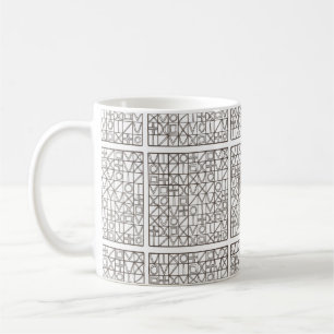 Sudoku 2-Black och White Modern Minimalist Kaffemugg