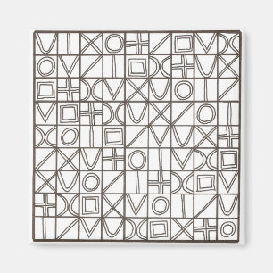 Sudoku 2-Black och White Modern Minimalist Magnet