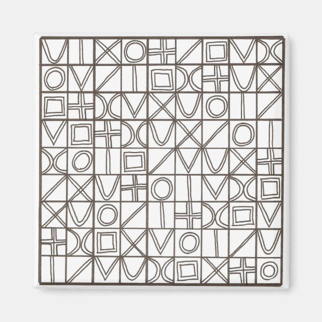 Sudoku 2-Black och White Modern Minimalist Magnet (Framsidan)
