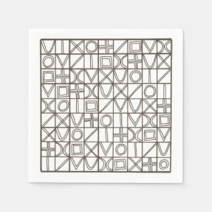Sudoku 2-Black och White Modern Minimalist Pappersservett