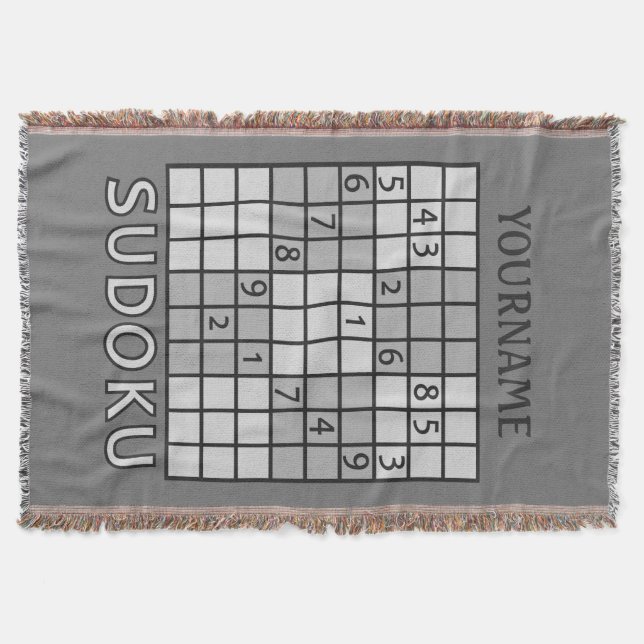 SuDOKU anpassningsbar throw filt (Framsidan)